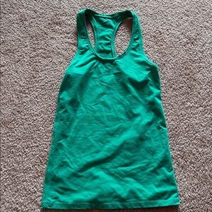 Women's athleta Green Racerback Tank Top size small